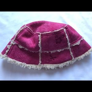 faux fur Sherpa bucket girls 4-6 hat
